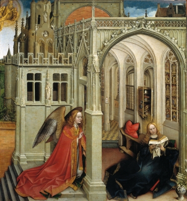 Robert Campin, Annunciation (1418-1419)